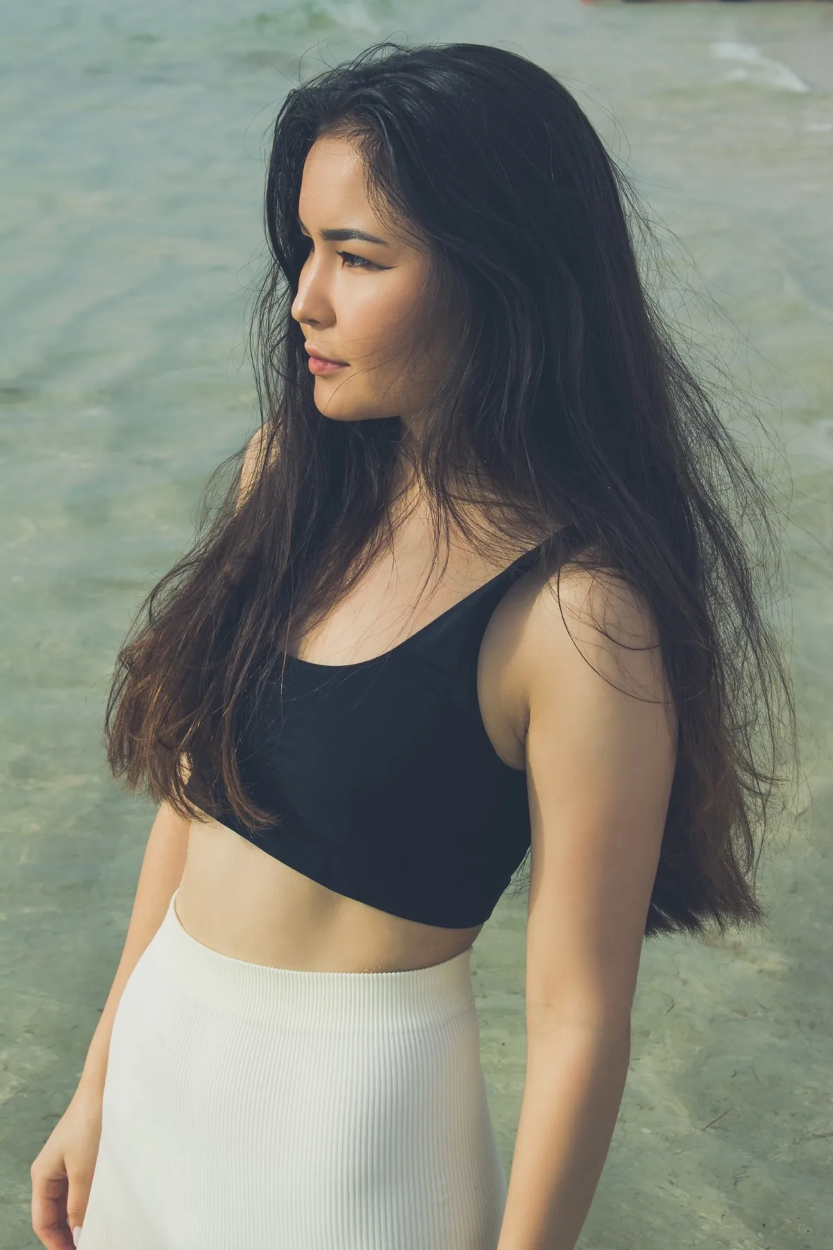 Model portfolio session at the beach, Dubai